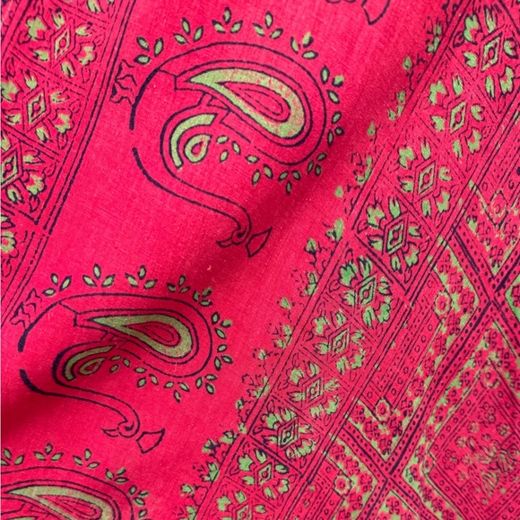 Vintage Boho Wrap Skirt Pink Paisley Hippie Maxi, Sunita, S/M Fit Hippy Boho - Picture 9 of 12